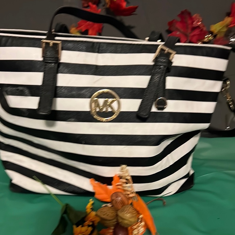 Michael Kors striping purse